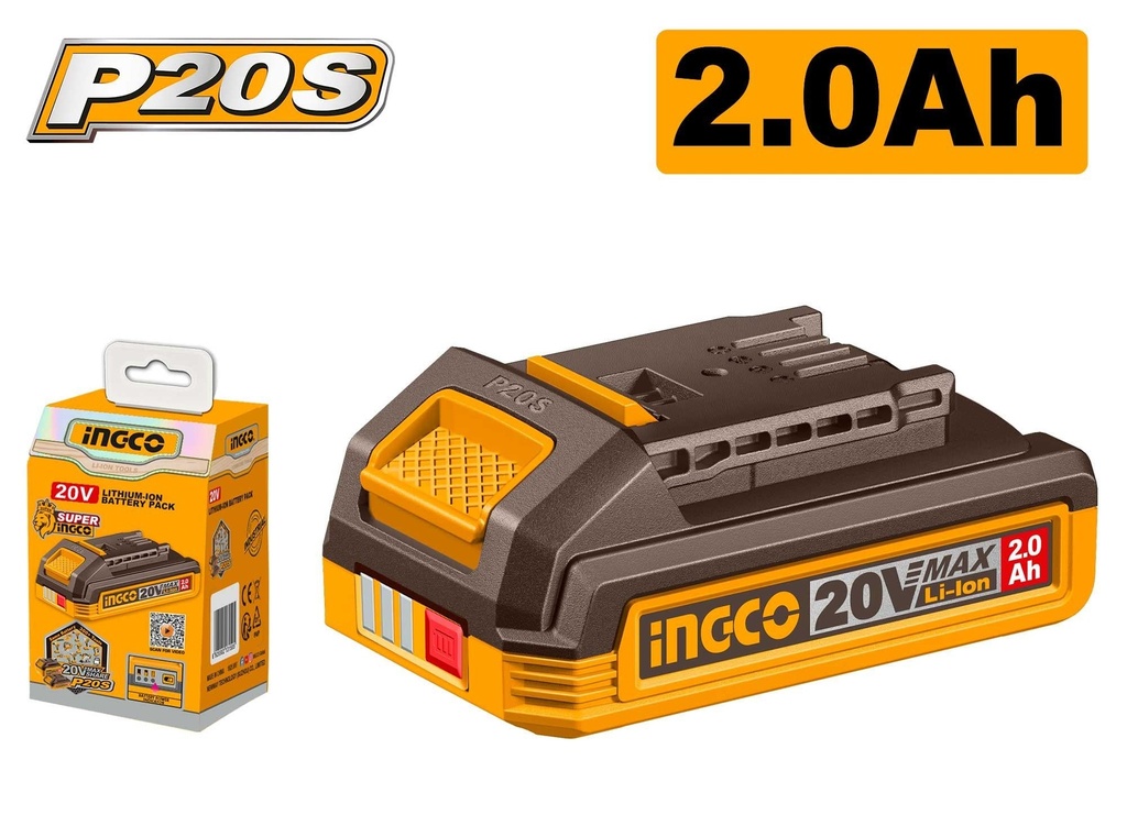 [FBLI20011] INGCO BATTERIE 20V 2,0A AU MAROC [FBLI20011]