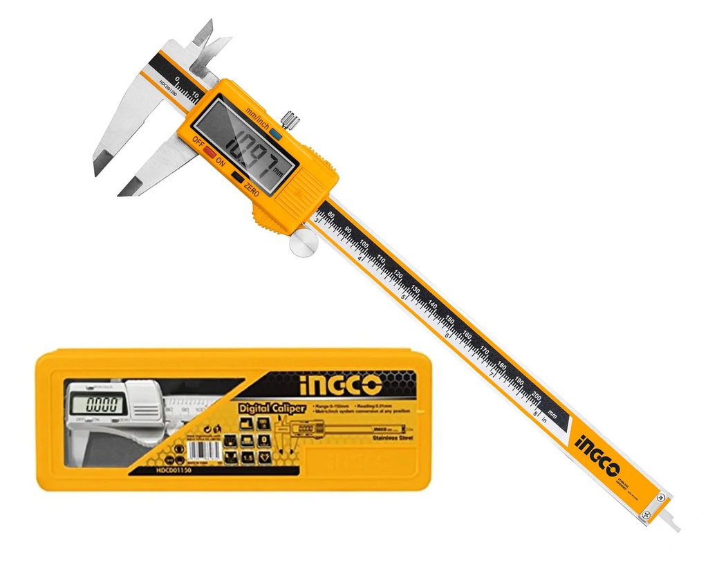 [HDCD01200] INGCO PIED A COULISSE DIGITAL 0-200MM AU MAROC [HDCD01200]
