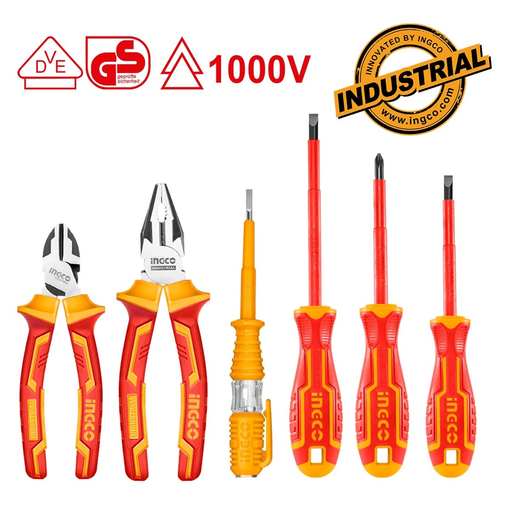 INGCO ENSEMBLE DE 6 OUTILS A MAIN ISOLES 1000V AU MAROC [HKIST3061]