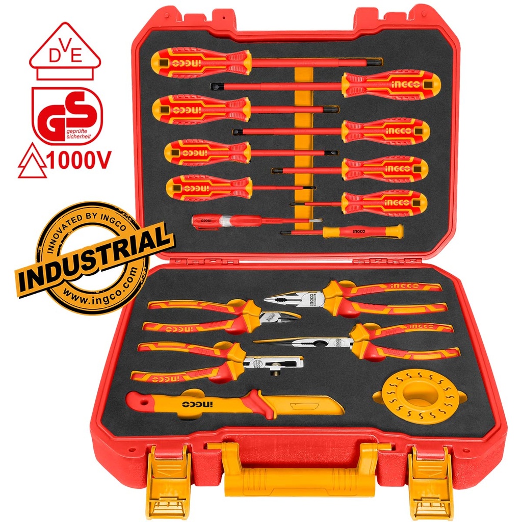 INGCO MALETTE 16PCS OUTILLAGE A MAIN ISOLE AU MAROC [HKITH1601]