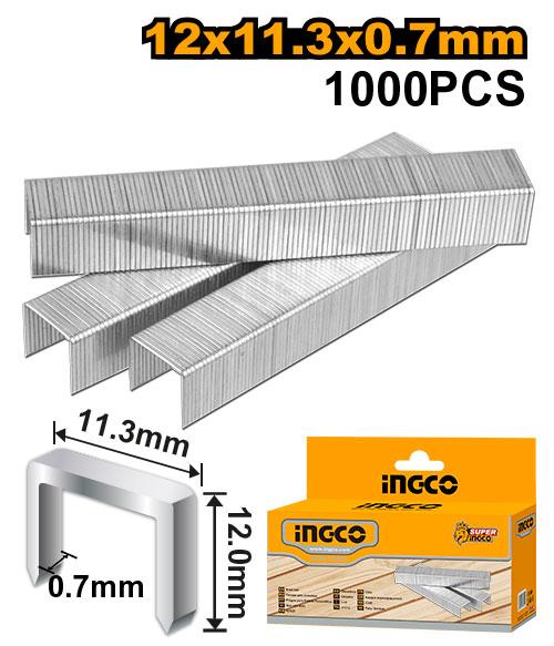 [STS0112] INGCO BOITE 1000 PCS ARGAFES INGCO 12 MM 0.7MM HSG14018 AU MAROC [STS0112]