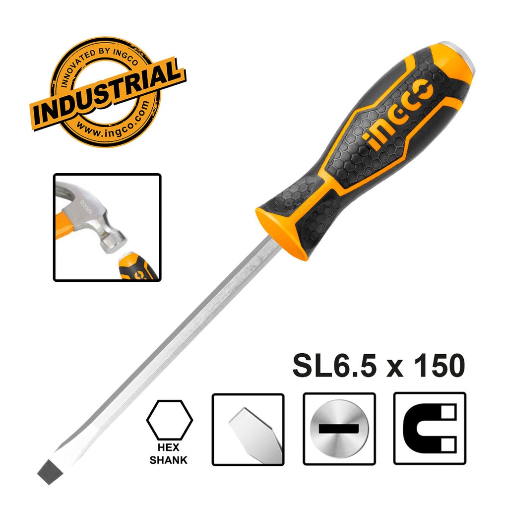[HGTS286150] INGCO TOURNEVIS A ZONE DE FRAPPE VIS A FENTE 6*150 MM AU MAROC [HGTS286150]