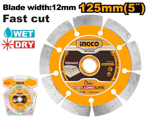 INGCO DISQUE DIAMANT 125MM A SEC INGCO AU MAROC [DMD011251]