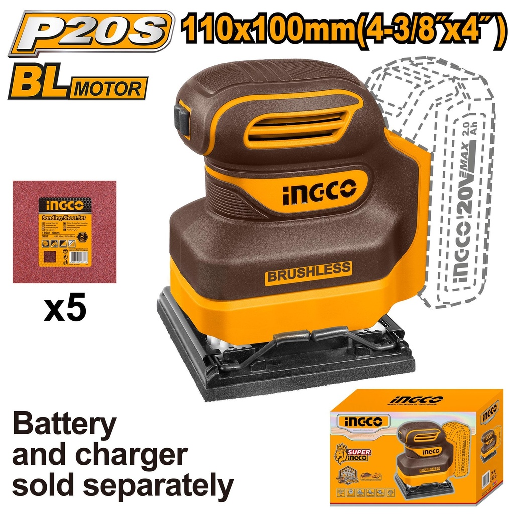 [CSHSLI2024] INGCO PONCEUSE À FEUILLES SANS FIL 110X100MM SANS BATTERIE SANS CHARGEUR AU MAROC [CSHSLI2024]