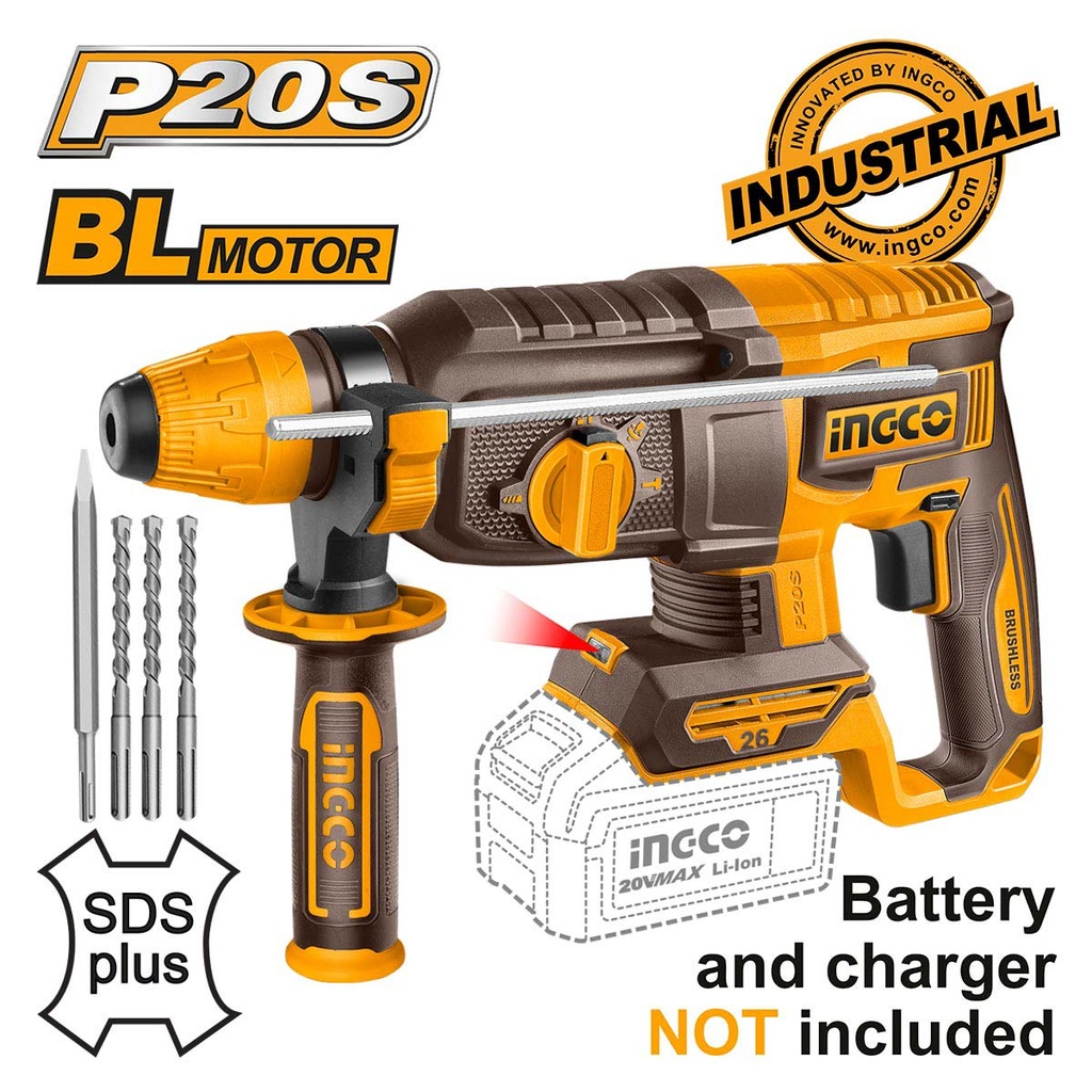 [CRHLI20268] INGCO PERFORATEUR BRUSHLESS26MM SANS BATT/CHARG INGCO AU MAROC [CRHLI20268]