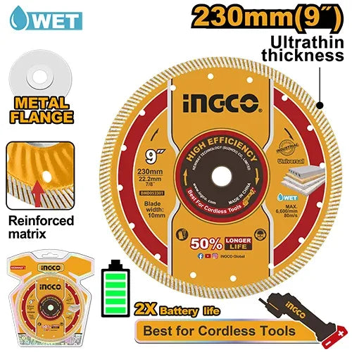 [DMD052301] INGCO DISQUE DIAMANTE ULTRAFIN 230MM AU MAROC [DMD052301]