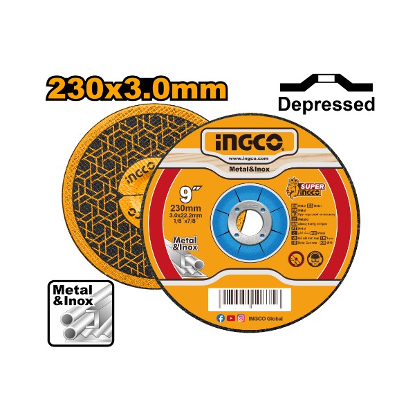 [MCD302301HA] INGCO DISQUE ABRASIF DE COUPE EN METAL 230MM AU MAROC [MCD302301HA]