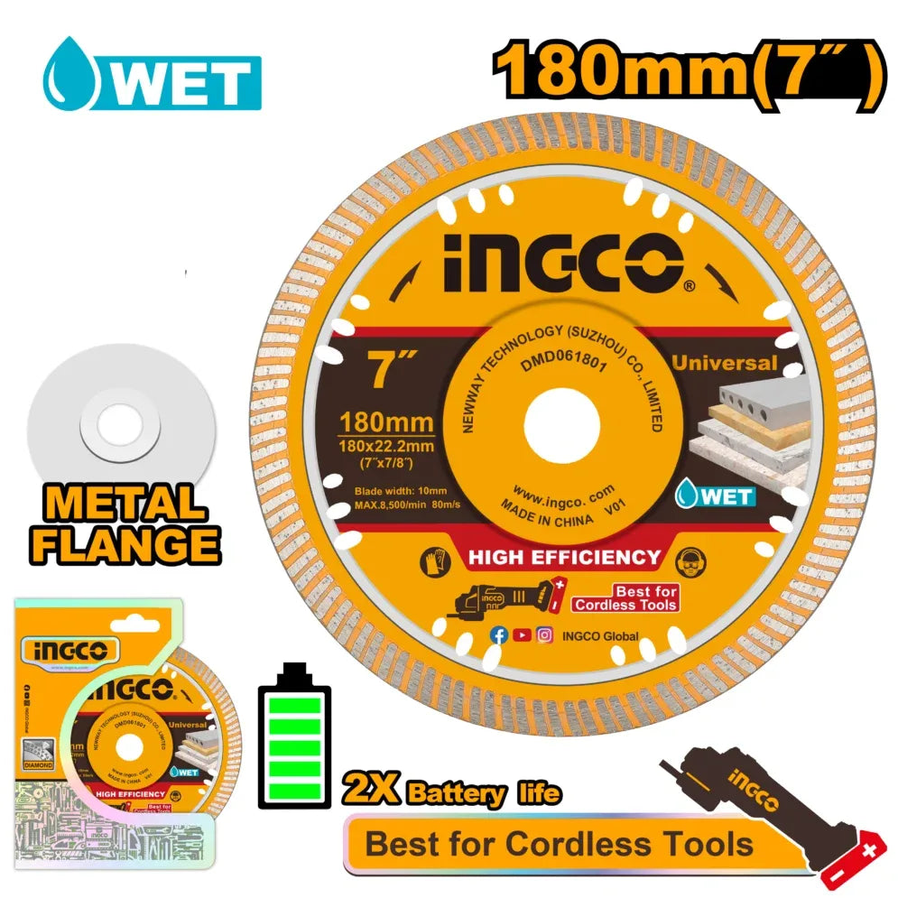INGCO DISQUE DIAMANTE ULTRAFIN 180MM AU MAROC [DMD061801]