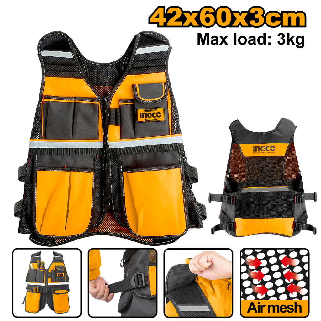 INGCO GILET A OUTILS 3KG MAX AU MAROC [HTVT0901]