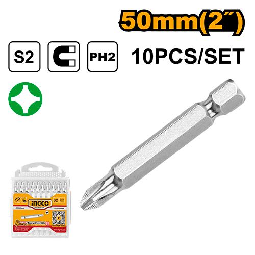 [SDB11PH223] INGCO SET DE 10 EMBOUTS PH2 AU MAROC [SDB11PH223]