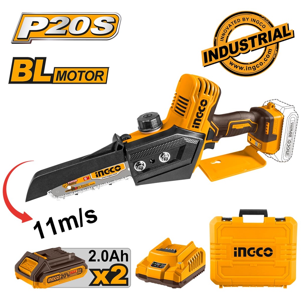 [CGSLI20686] INGCO MINI TRONCONNEUSE A CHAINE 20V 15CM INGCO AU MAROC [CGSLI20686]