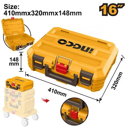 INGCO BOITE A OUTILS EMPILABLE DE 16'' AU MAROC [PBXS101]