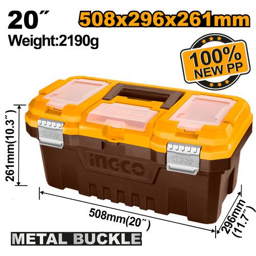 [PBX2002] INGCO BOITE A OUTILS PVC CHARNIERES METAL 20'' AU MAROC [PBX2002]
