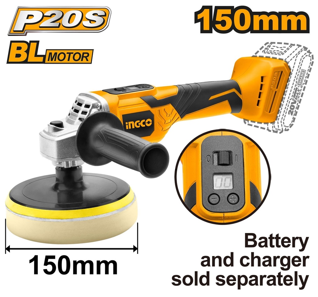 [APLI2001] INGCO POLISSEUSE LITHIUM-ION 20V AU MAROC [APLI2001]