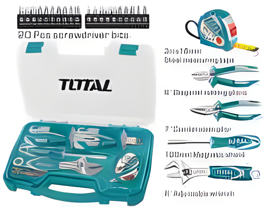 [THKTHP90256] TOTAL COFFRET 25 OUTILS À MAIN AU MAROC [THKTHP90256]