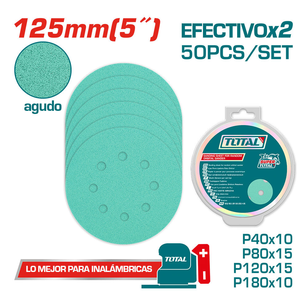 TOTAL FEUILLE ABRASIVE POUR PONCEUSE ORBITALE AU MAROC [TAC125050]