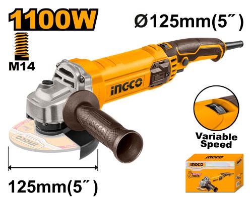 [AG1100385] INGCO MEULEUSE 125MM 1100W AVEC VARIATEUR AU MAROC [AG1100385]