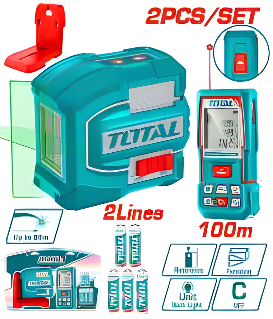 [TOSLL0502] TOTAL KIT NIVEAU LASER ET MESURE DISTANCE AU MAROC [TOSLL0502]