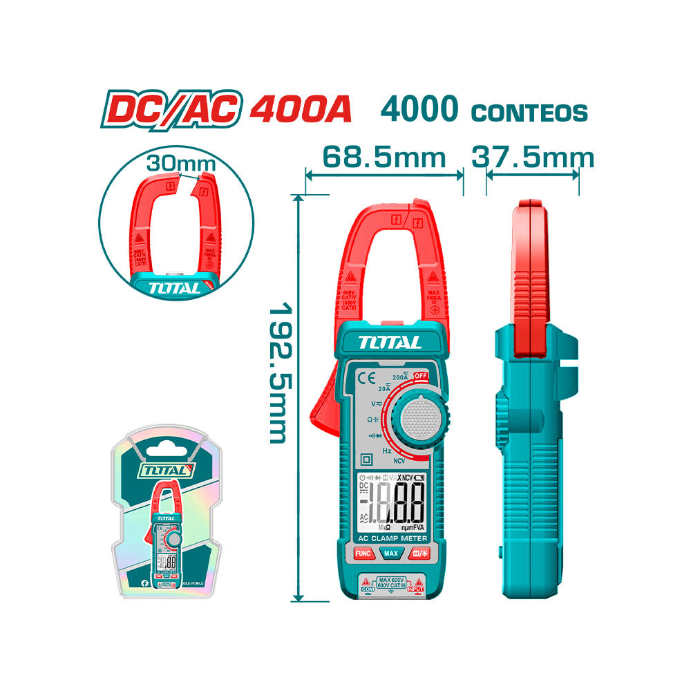 TOTAL PINCE AMPÈREMÉTRIQUE DC/AC AU MAROC [TMT762002]
