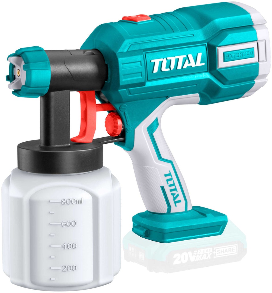 [TSGLI2001] TOTAL PISTOLET DE PEINTURE SANS FIL AU MAROC [TSGLI2001]