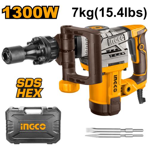[PDB130018] INGCO MARTEAU BURINEUR 6KG 1300W + 2 BURINS AU MAROC [PDB130018]