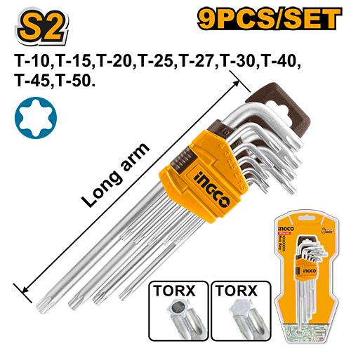 [HHK13091] INGCO CLESTORX SET DE 9 PIECES T10-T50 AU MAROC [HHK13091]