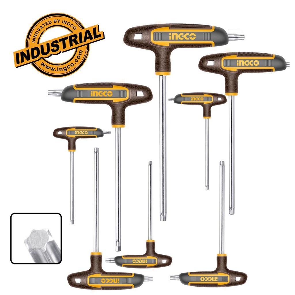 [HHKT80838] INGCO JEU 8 CLES TORX A POIGNEE EN T AU MAROC [HHKT80838]