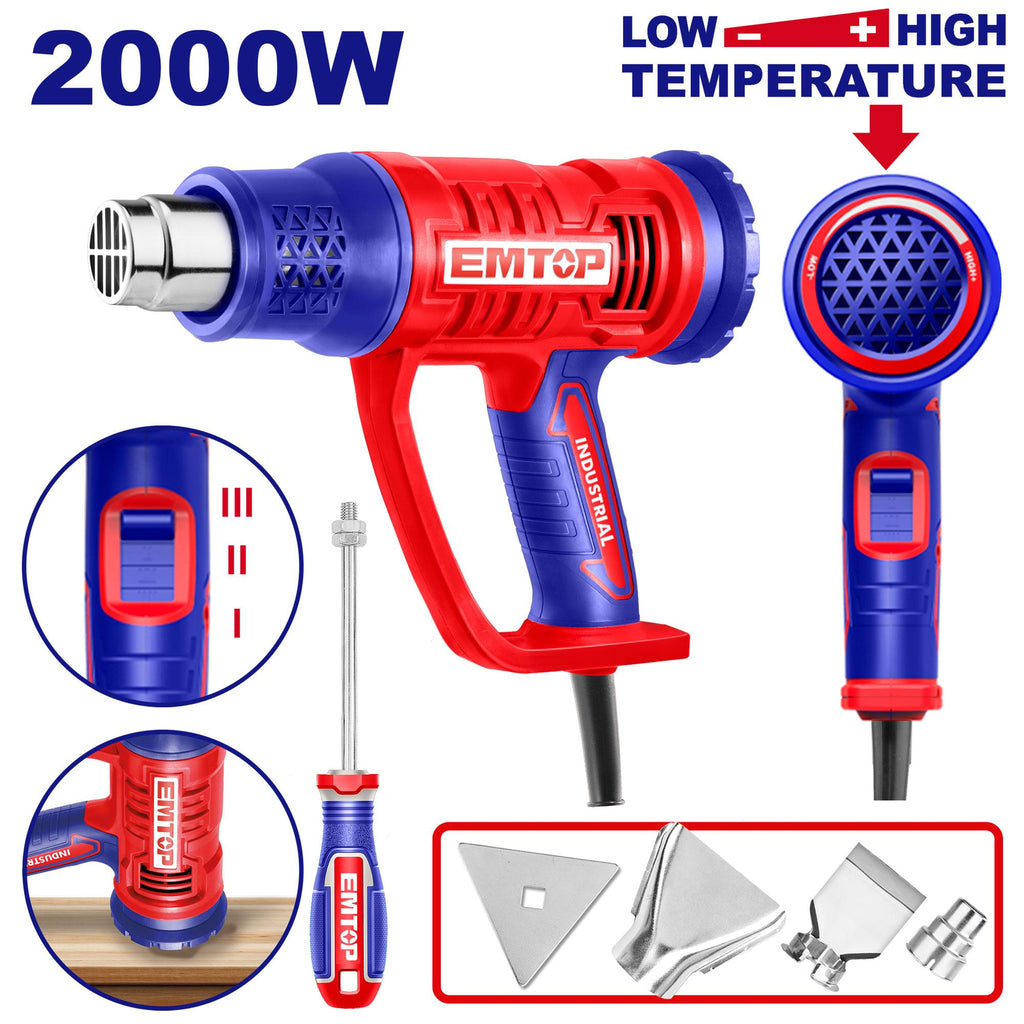 [EHGN20045] Décapeur thermique 2000 W avec réglages séparés EMTOP | EHGN20045