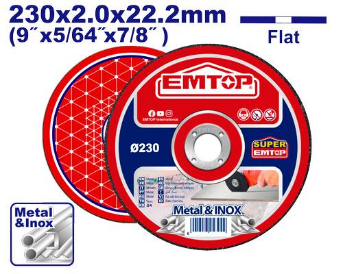 [EACD202303] Disque à tronçonner 230x2,0 mm EMTOP | EACD202303