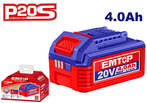 EMTOP BATTERIE AU LITHIUM- ION 4.0AH [ EBPK20021 ]