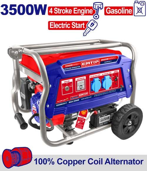 EMTOP GROUPE ÉLÉCTROGÈNE 3,5KW - ESSENCE [ EGGRD3511 ]
