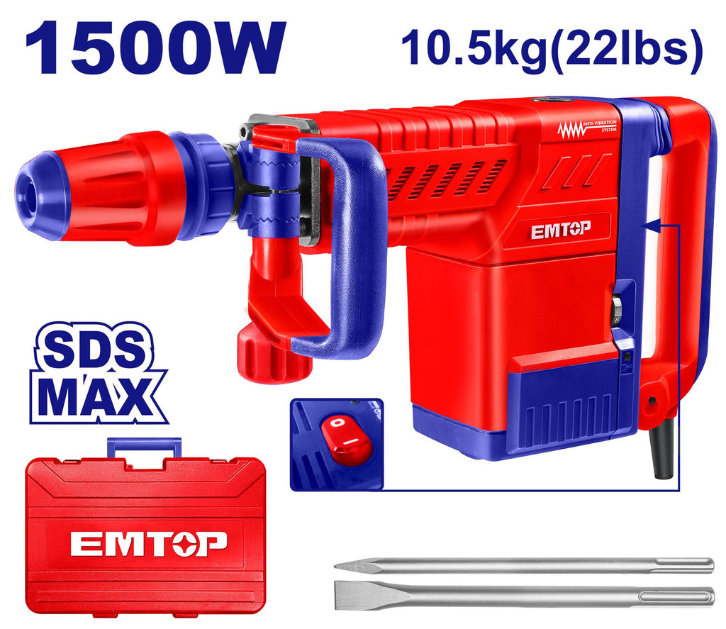 EMTOP MARTEAU SDS MAX 10,5KG [ EDBRM1501 ]