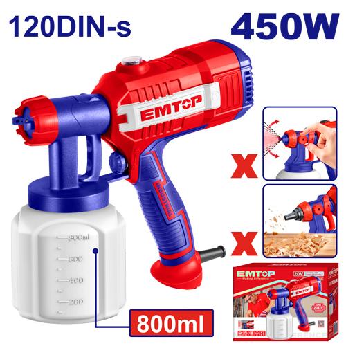 EMTOP PISTOLET À PEINTURE 450W [ ESGN35001 ]