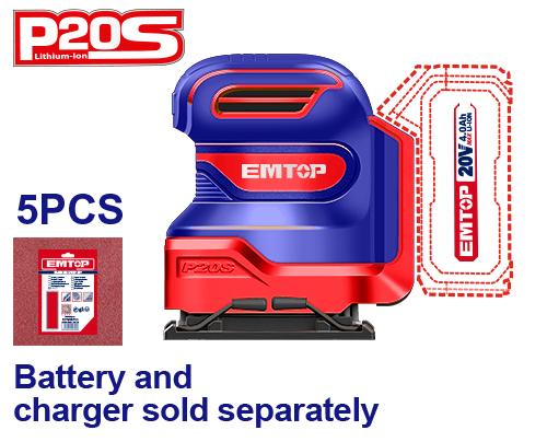 EMTOP PONCEUSE VIBRANTE SANS FIL 20V - 110X100 [ ELSHS2014 ]