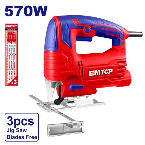 EMTOP SCIE SAUTTEUSE 65MM - 570W + 3 LAMES [ EJSW5701 ]