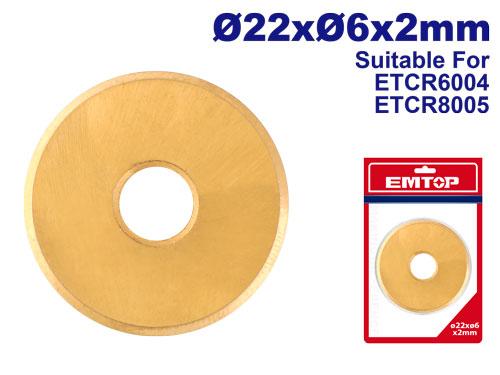 Lame pour coupe- carreaux ø22 x 6 x 2 mm EMTOP | ETCR6004B