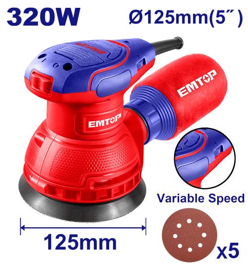 [EFSR23206] Ponceuse rotative 320 W - 125mm EMTOP | EFSR23206