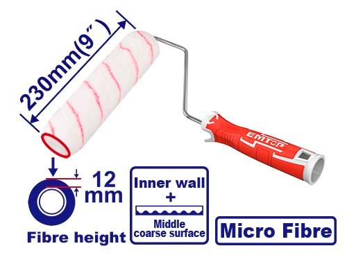 Rouleau de peinture 230mm - fibres 12 mm EMTOP | ECBH042301