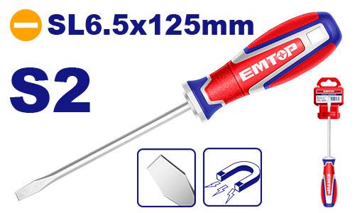 [ESDSL6125] Tournevis plat 125mm EMTOP | ESDSL6125