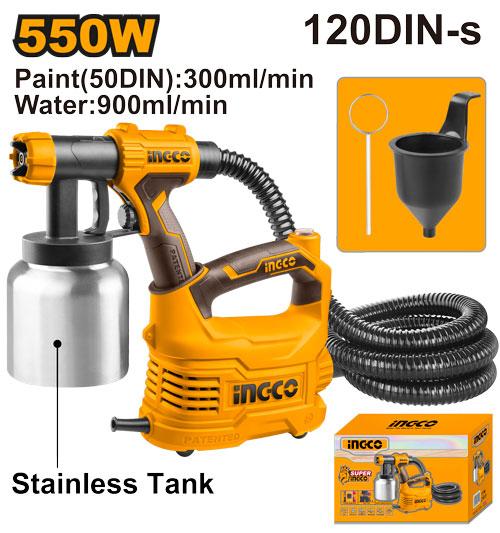 [SPG5008-2] INGCO PISTOLET A PEINTURE 550W BAC EN ALUMINIUM AU MAROC [SPG5008-2]