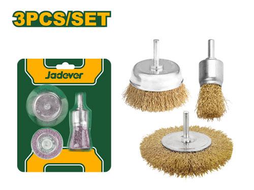 JADEVER JEU DE 3 BROSSES POUR PERCEUSE JAD AU MAROC [JDCE6402]