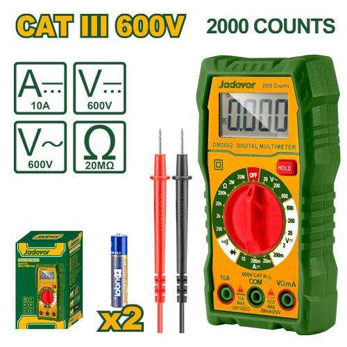[JDDM2506] JADEVER MULTIMETRE DIGITAL CAT III 600V AU MAROC [JDDM2506]