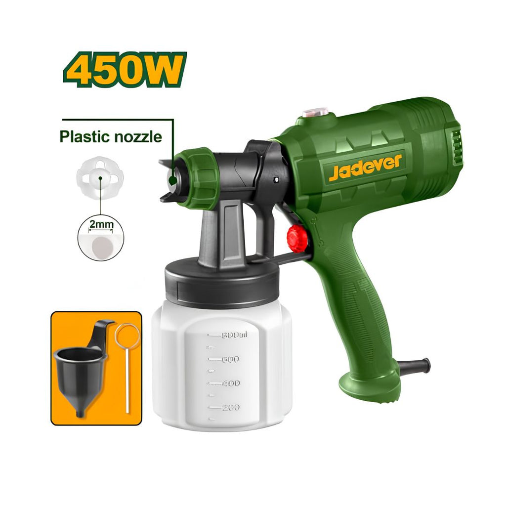 [JDEG1A16] JADEVER PISTOLET À PEINTURE 450W AU MAROC [JDEG1A16]