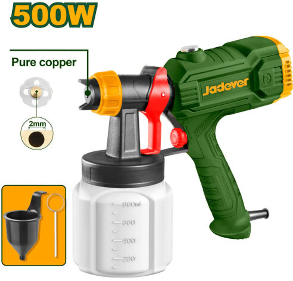 [JDEG1A18] JADEVER PISTOLET À PEINTURE 500W AU MAROC [JDEG1A18]