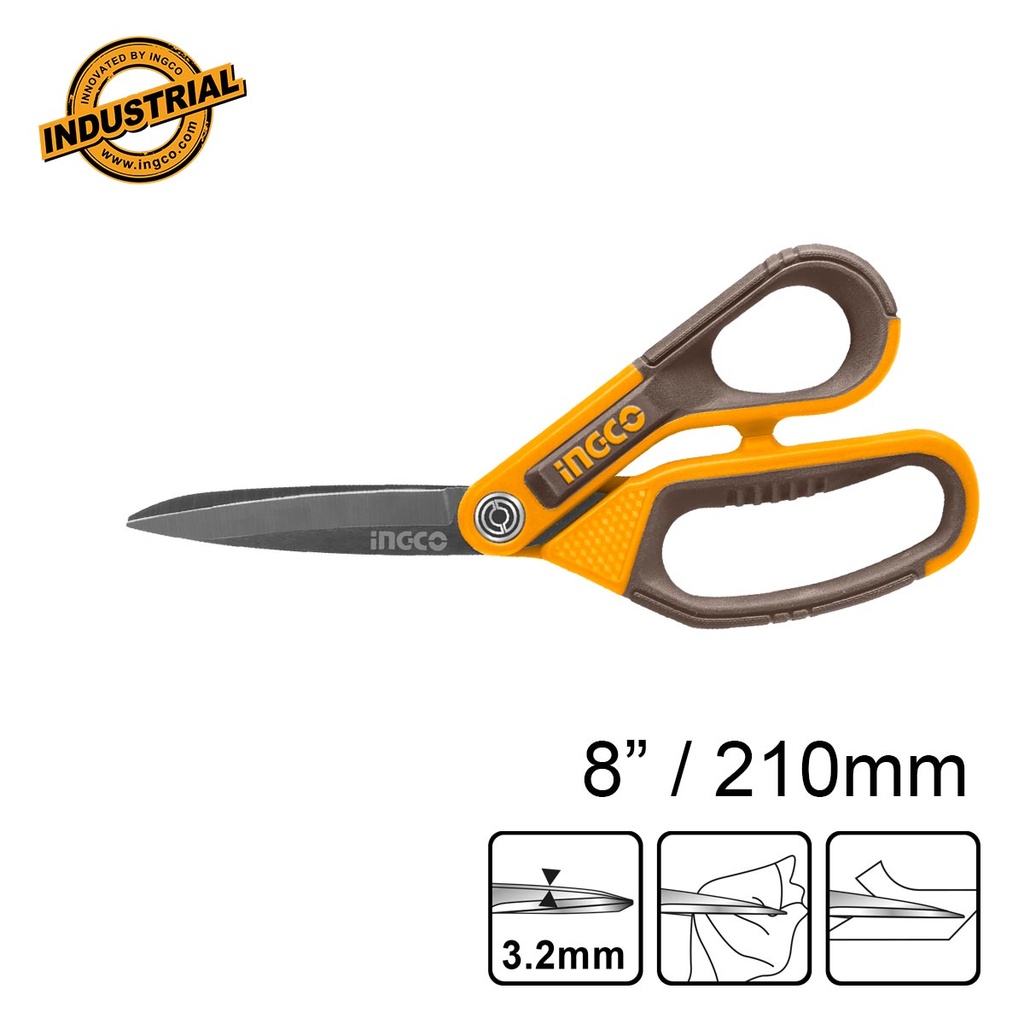 [HSCRS812108] INGCO CISEAUX A LAME LONGUE POIGNEE EN CAOUTCHOUC 210MM AU MAROC [HSCRS812108]