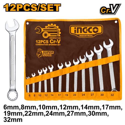 INGCO SET DE 12 CLES MIXTES 6 32 MM AU MAROC [HKSPA1143]