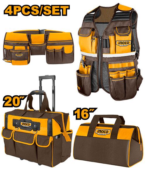 [COS230910] INGCO PACK GILET SAC AMOVIBLE ET PORTE OUTILS AU MAROC [COS230910]