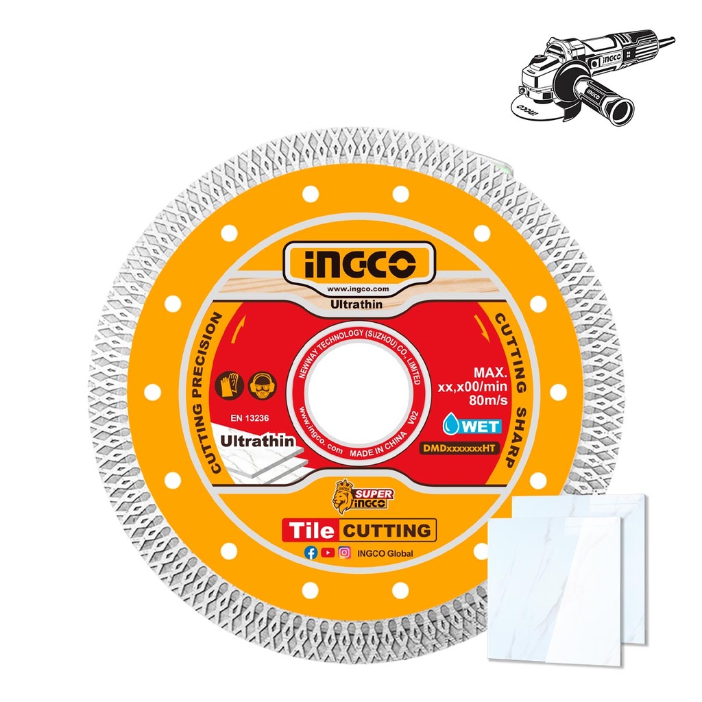 [DMD081251HT] INGCO DISQUE DIAMANT ULTRA FIN 125MM CARRELAGE AU MAROC [DMD081251HT]