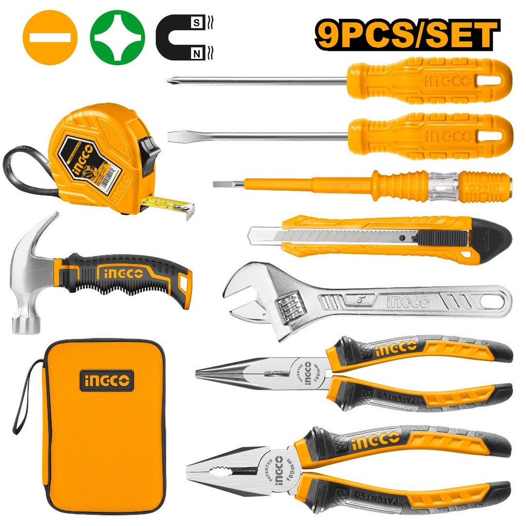 INGCO SET DE 9 OUTILS A MAIN AU MAROC [HKTH10809]