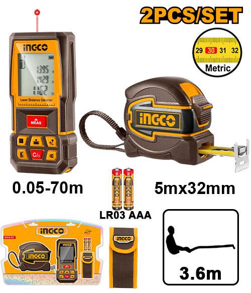 [HLDD241201M] INGCO PACK TELEMETRELESER + METRE RUBAN AU MAROC [HLDD241201M]